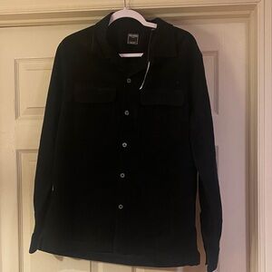 Todd Snyder Black Corduroy Flap Pocket LS Shirt Sz M.  NWT